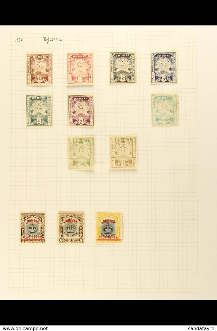 1895-1952 MINT & USED COLLECTION On Leaves, Inc 1895 Set (ex 10c) Unused, 1906 To 3c & 4c On 12c Mint, 1907-10 To 25c &  - Brunei (...-1984)