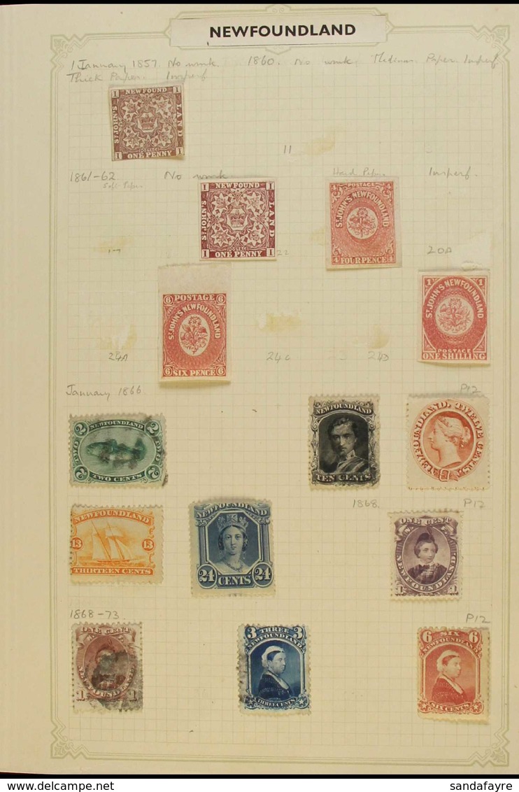 1857-1918 MINT & USED COLLECTION On Small Album Pages. Includes 1861-4 Mint Range To 1s, 1865-71 Set (less 5c) Mint Or U - Autres & Non Classés