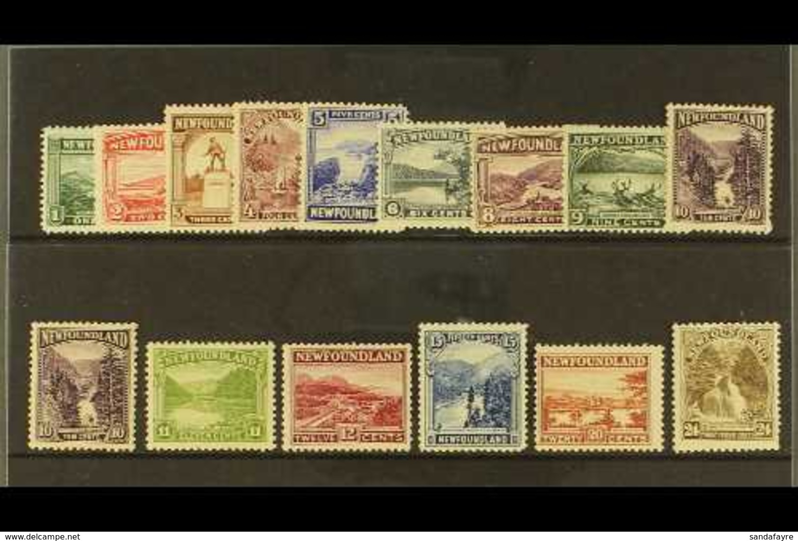 1923-24 Pictorial Views (small Size) Complete Set Incl Both 10c Shades, SG 148/162 Plus 157a, Fine Mint, All Stamps Exce - Other & Unclassified