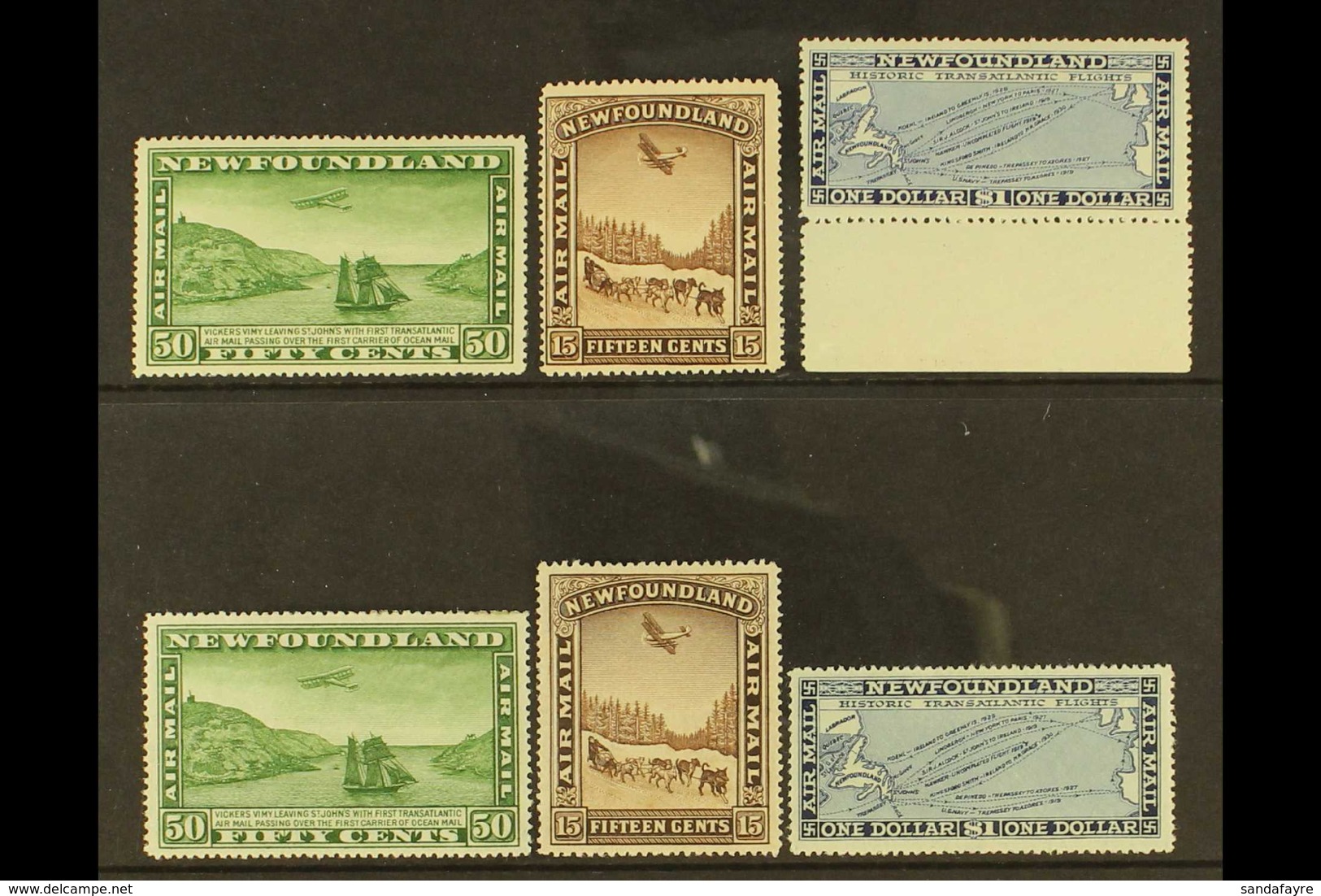 1931 Air Sets Both Without Watermark And With Watermark, SG 192/194 And 195/197, Very Fine Mint. (6 Stamps) For More Ima - Other & Unclassified