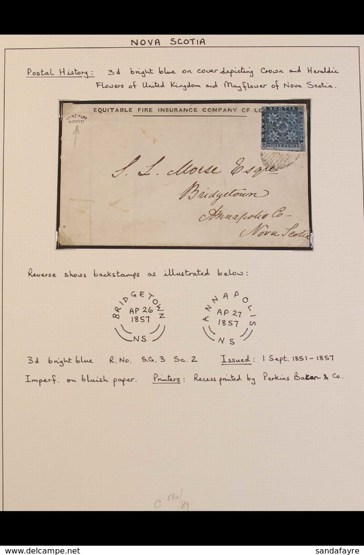 1857-1859 COVERS. An Interesting Group Of Locally Addressed Covers Written Up On Leaves, All Bearing 1851-60 3d Stamps ( - Andere & Zonder Classificatie