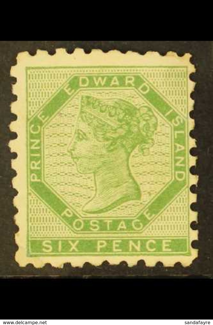 1861 6d Yellow Green, Perf 9, SG 4, Fresh Mint. Corner Crease At Bottom Left Otherwise Fine And Scarce. Cat SG £1700 For - Sonstige & Ohne Zuordnung