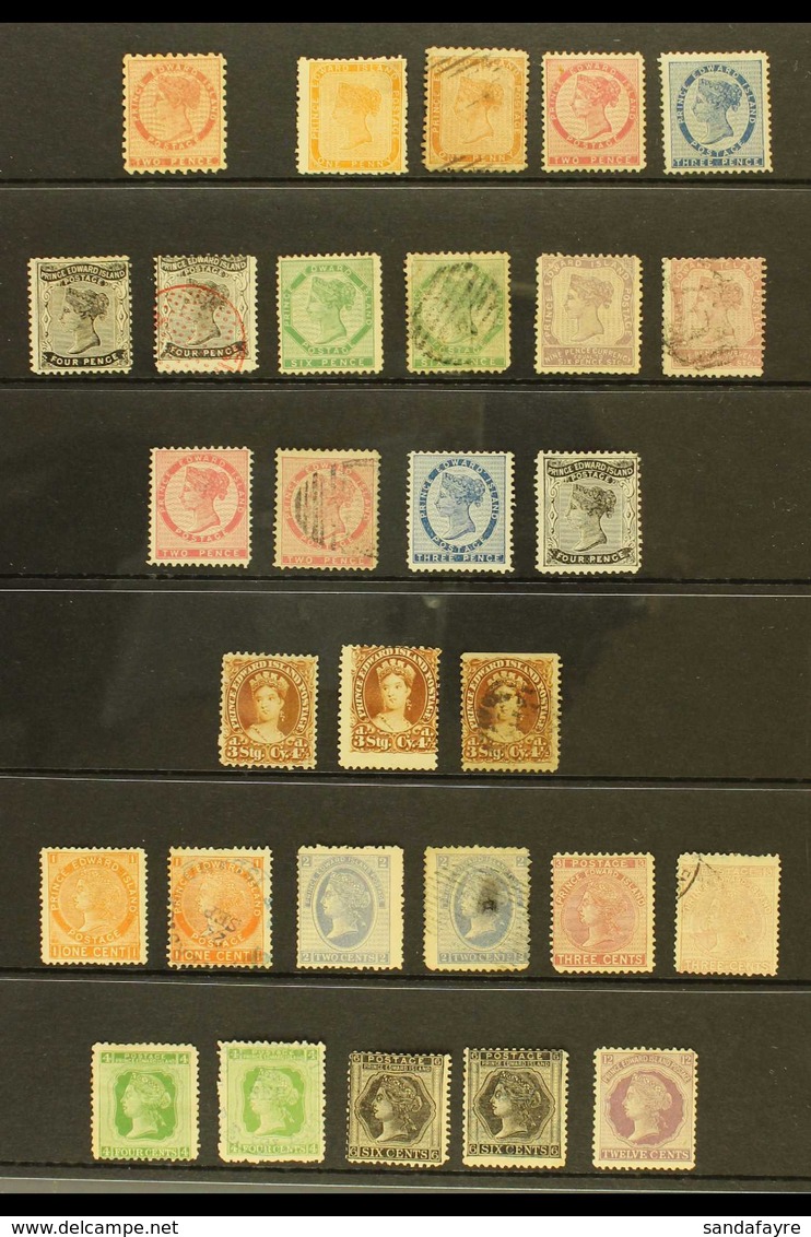 1861-72 Attractive Range With 1861 (perf 9) 2d Rose Fine Used, 1862-69 (yellowish Paper) 1c Both Unused And Used, 2d Min - Autres & Non Classés