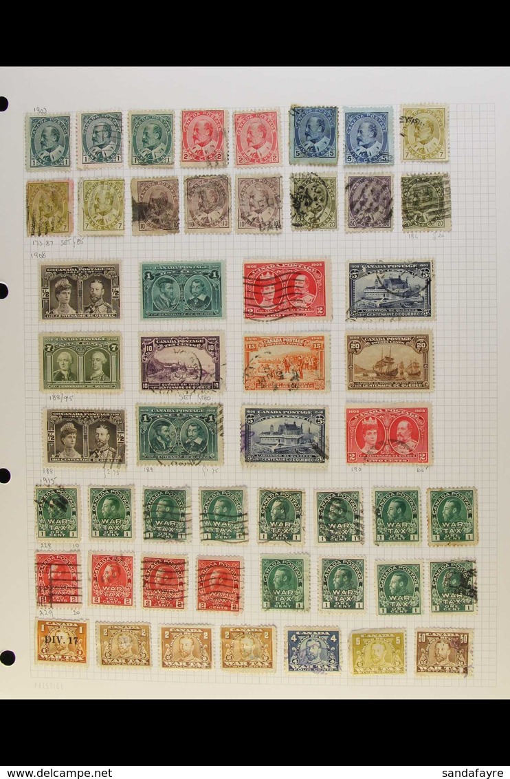 1903-1989 COMPREHENSIVE EXTENSIVE COLLECTION On Leaves, Mint & Used, Inc 1903-12 Set Used, 1908 Tercentenary Set Used (7 - Andere & Zonder Classificatie