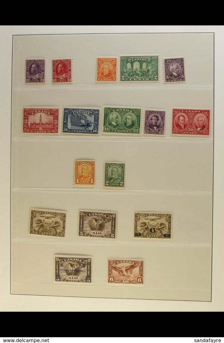 1922-1935 ALL DIFFERENT MINT COLLECTION On Stock Pages, Inc 1922-31 3c ImperfxP8, 1927 Confederation Both Sets, 1928-29  - Sonstige & Ohne Zuordnung