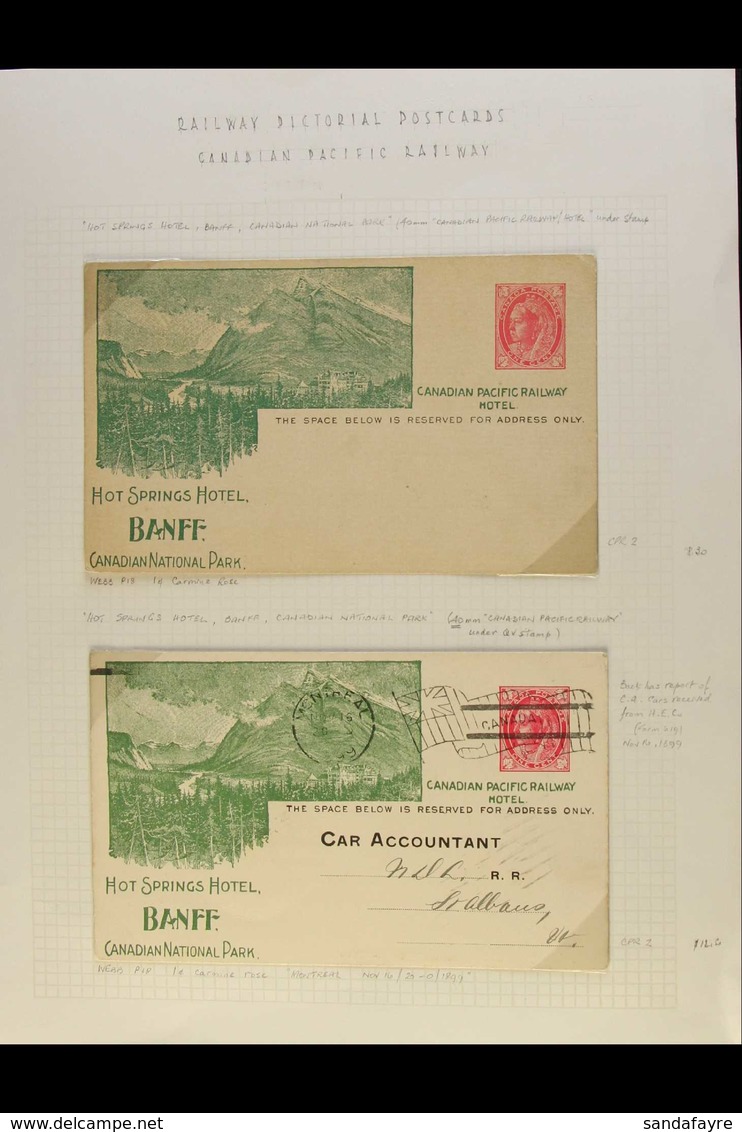 CANADIAN PACIFIC RAILWAY ILLUSTRATED TOURIST POSTAL STATIONERY. A Spectacular Collection Of Illustrated Postal Cards Wit - Andere & Zonder Classificatie