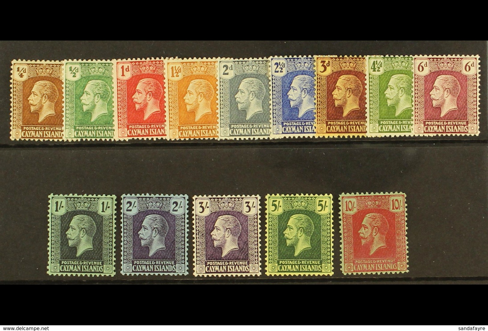 1921-26 Script CA Watermark Set, SG 69/83, Very Fine Mint (14 Stamps) For More Images, Please Visit Http://www.sandafayr - Kaaiman Eilanden