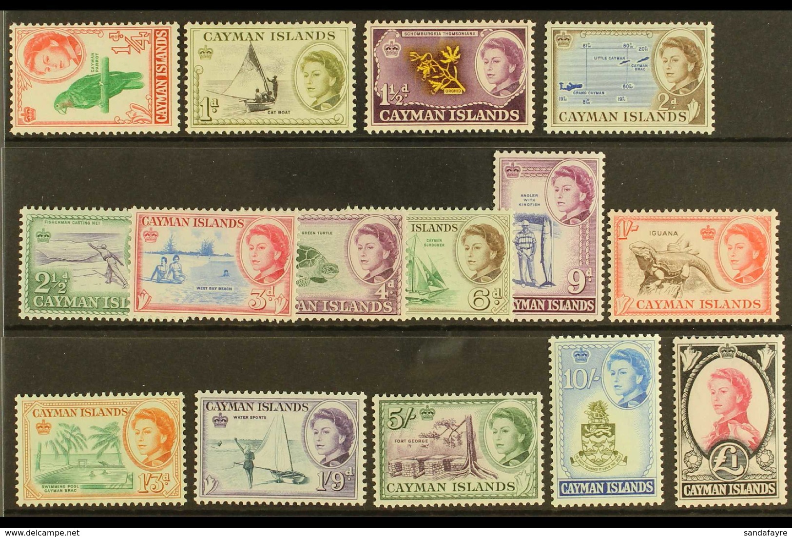 1962-64 Pictorial Definitive Set, SG 165/79, Never Hinged Mint (15 Stamps) For More Images, Please Visit Http://www.sand - Iles Caïmans