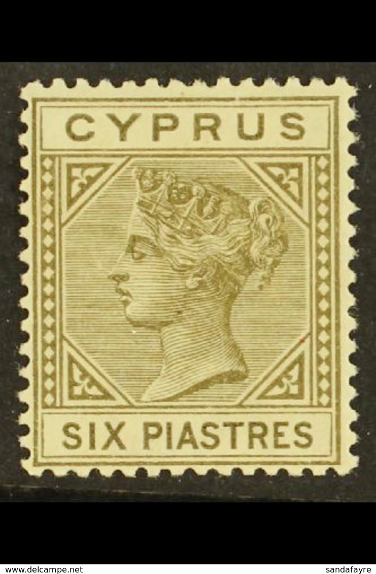 1882-86 6pi Olive-grey, Die I, Watermark Crown CA, SG 21, Fine Mint. For More Images, Please Visit Http://www.sandafayre - Andere & Zonder Classificatie