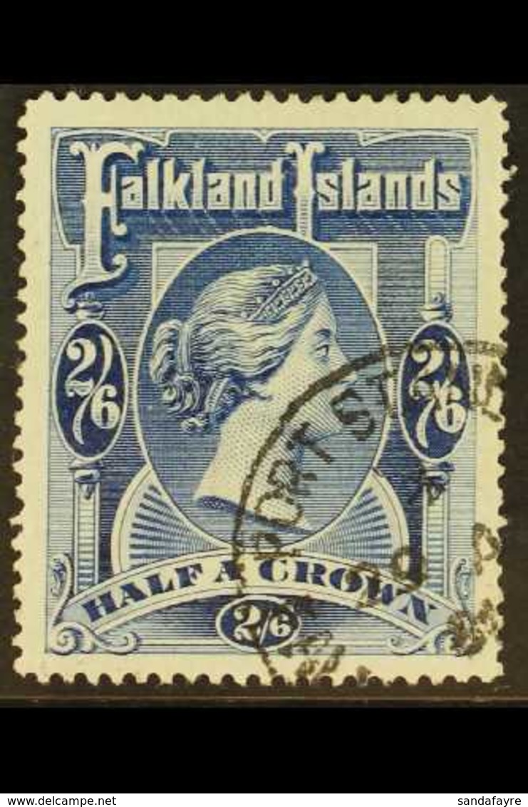 1898 2s6d Deep Blue, SG 41, Very Fine Used With Neat Corner "Port Stanley" Cds. For More Images, Please Visit Http://www - Falklandinseln