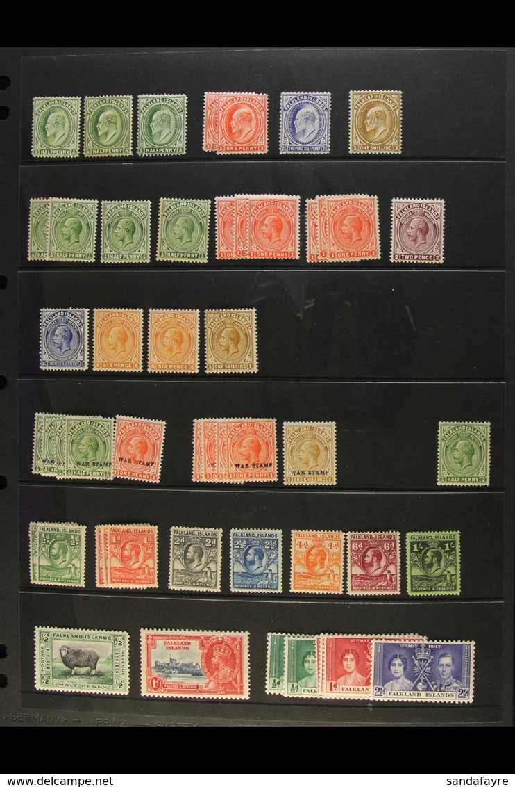 1904 - 1986 FRESH MINT COLLECTION - CAT £1300+ Good Clean Collection With Many Complete Sets And Better Values Including - Falklandeilanden