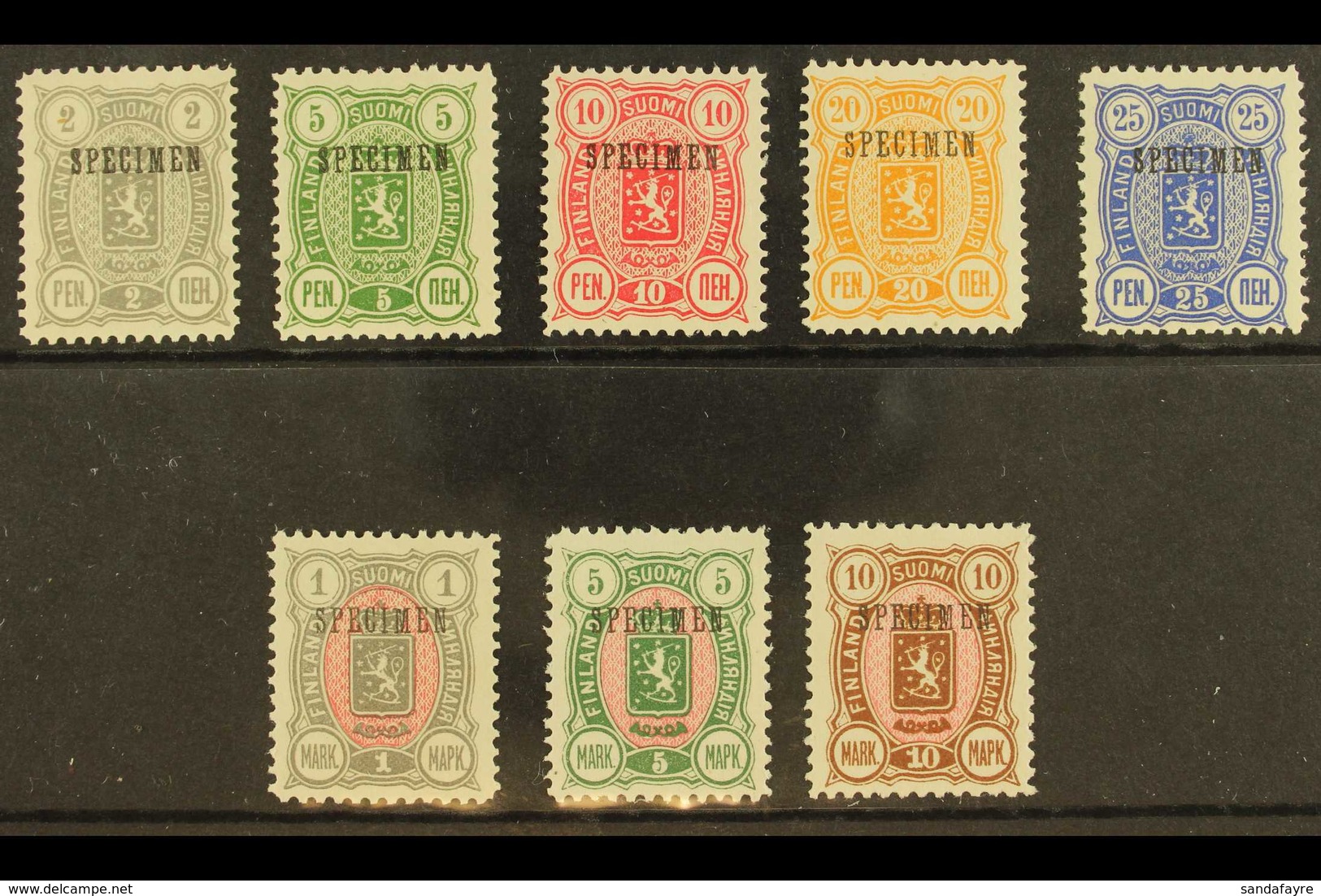 1889-94 Perf 12½ Complete Set With "SPECIMEN" Overprints, As SG 108-23, Michel 27/34 A, Fine Never Hinged Mint, Fresh &  - Andere & Zonder Classificatie