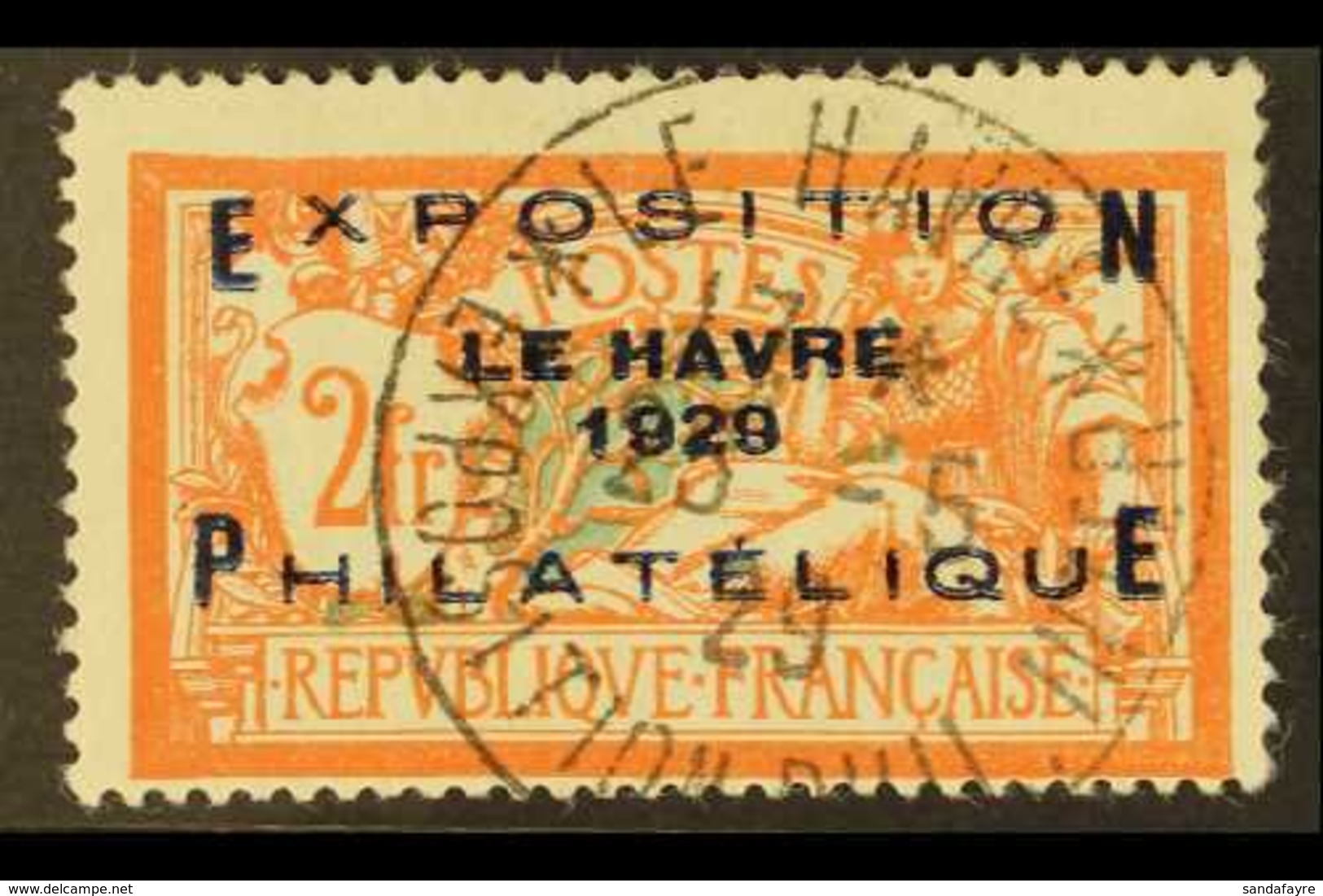 1929 2f Red & Blue-green Philatelic Exhibition Overprint (SG 470, Yvert 257A), Fine Cds Used With Special Exhibition Cds - Autres & Non Classés