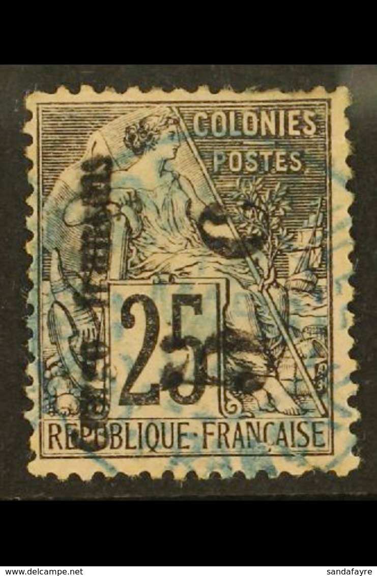 CONGO 1891 5c On 25c, Small "o", Reading Upwards, Yv 4a, Fine Used. For More Images, Please Visit Http://www.sandafayre. - Autres & Non Classés