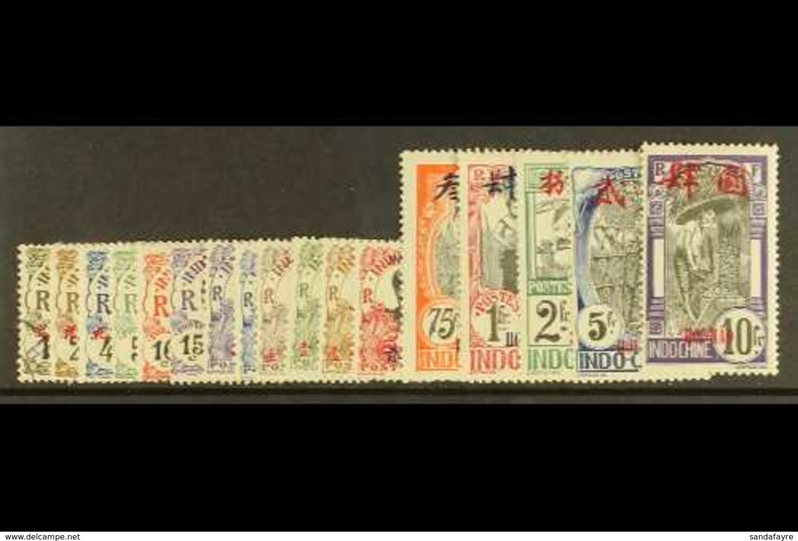 HOI - HAO 1908 Native Women Set Overprinted, Complete, Yv 49/65, Very Fine Mint (1c Used). (17 Stamps) For More Images,  - Autres & Non Classés