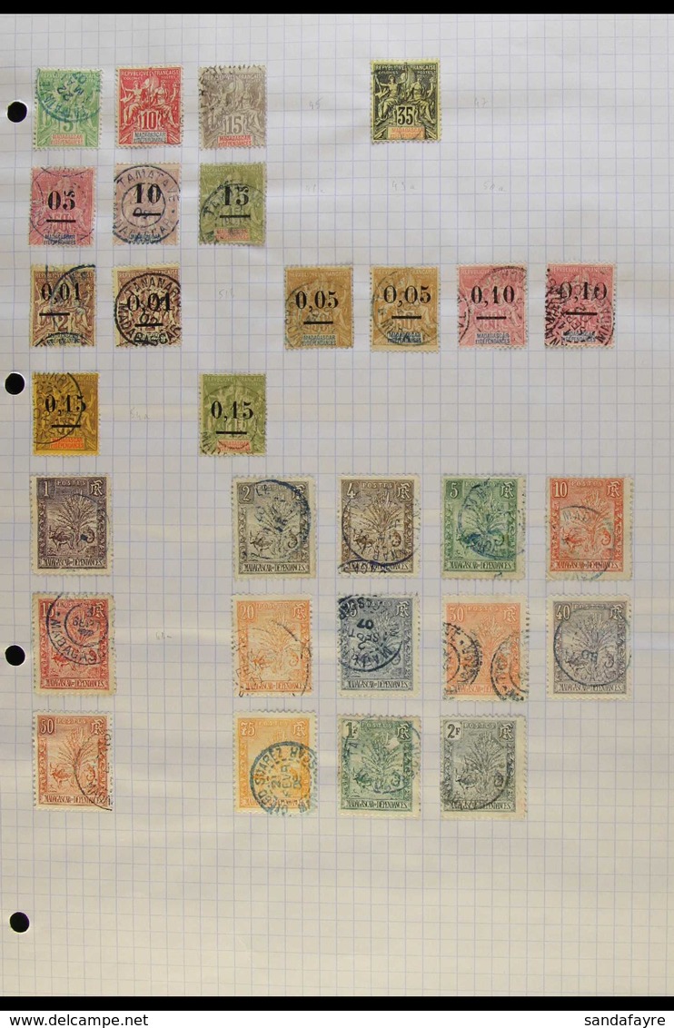 MADAGASCAR 1900-1957 Small But Attractive Fine Used Collection On Album Pages. Includes 1900-06 Range To 35c, 1902 Surch - Andere & Zonder Classificatie