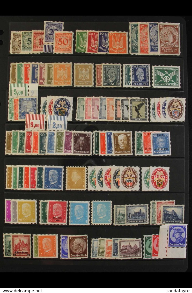 1923-1945 COMPREHENSIVE MINT COLLECTION On Stock Pages, Many Stamps Are Never Hinged, All Different, Almost COMPLETE For - Sonstige & Ohne Zuordnung