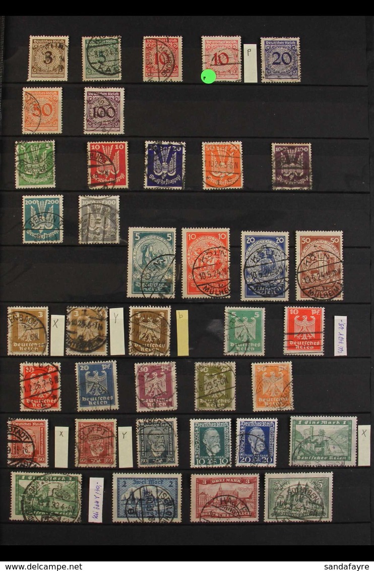 1923-1945 COMPREHENSIVE FINE USED COLLECTION On Stock Pages, All Different, Almost COMPLETE For The Period, Includes 192 - Otros & Sin Clasificación
