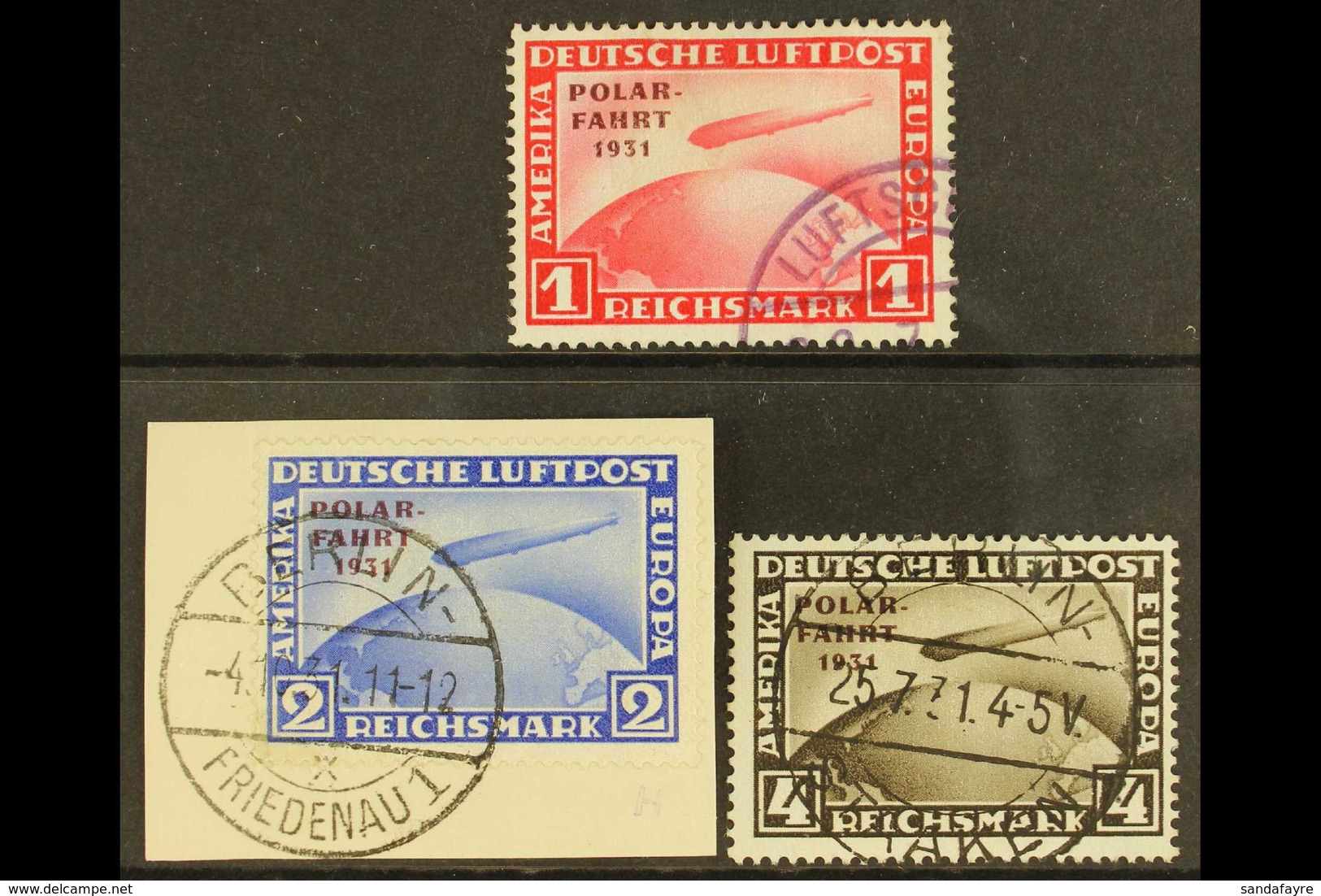 1931 Graf Zeppelin "Polar Flight" Set Complete, Mi 456/8, Very Fine And Fresh Used. (3 Stamps) For More Images, Please V - Andere & Zonder Classificatie