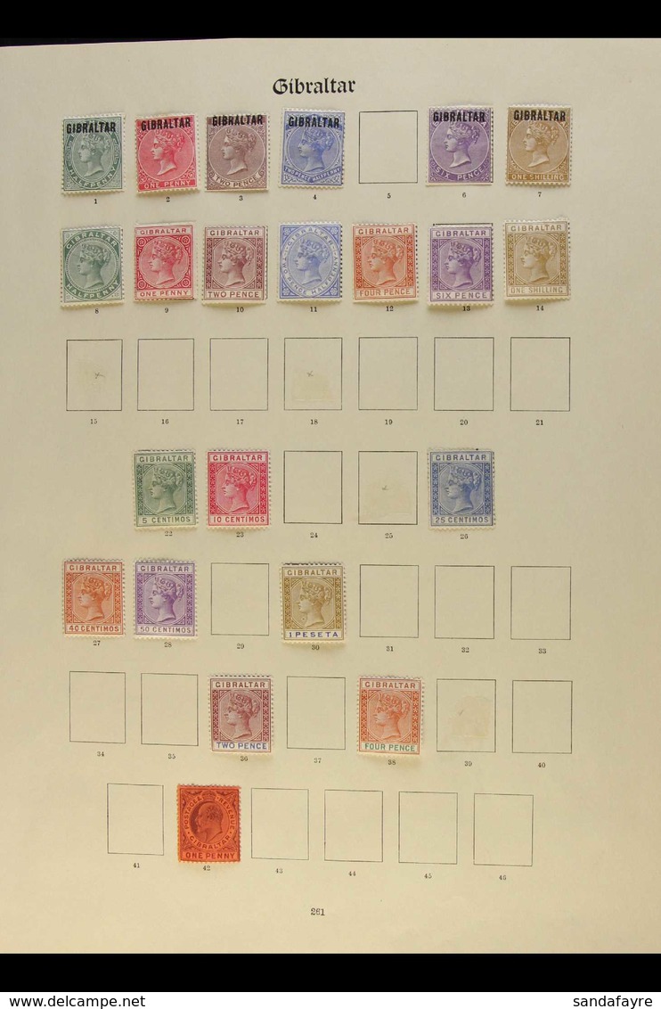 1886-1935 FINE MINT COLLECTION On "New Imperial" Leaves, An All Different Mostly Fine With A Few Trimmed Perfs But Very  - Gibraltar