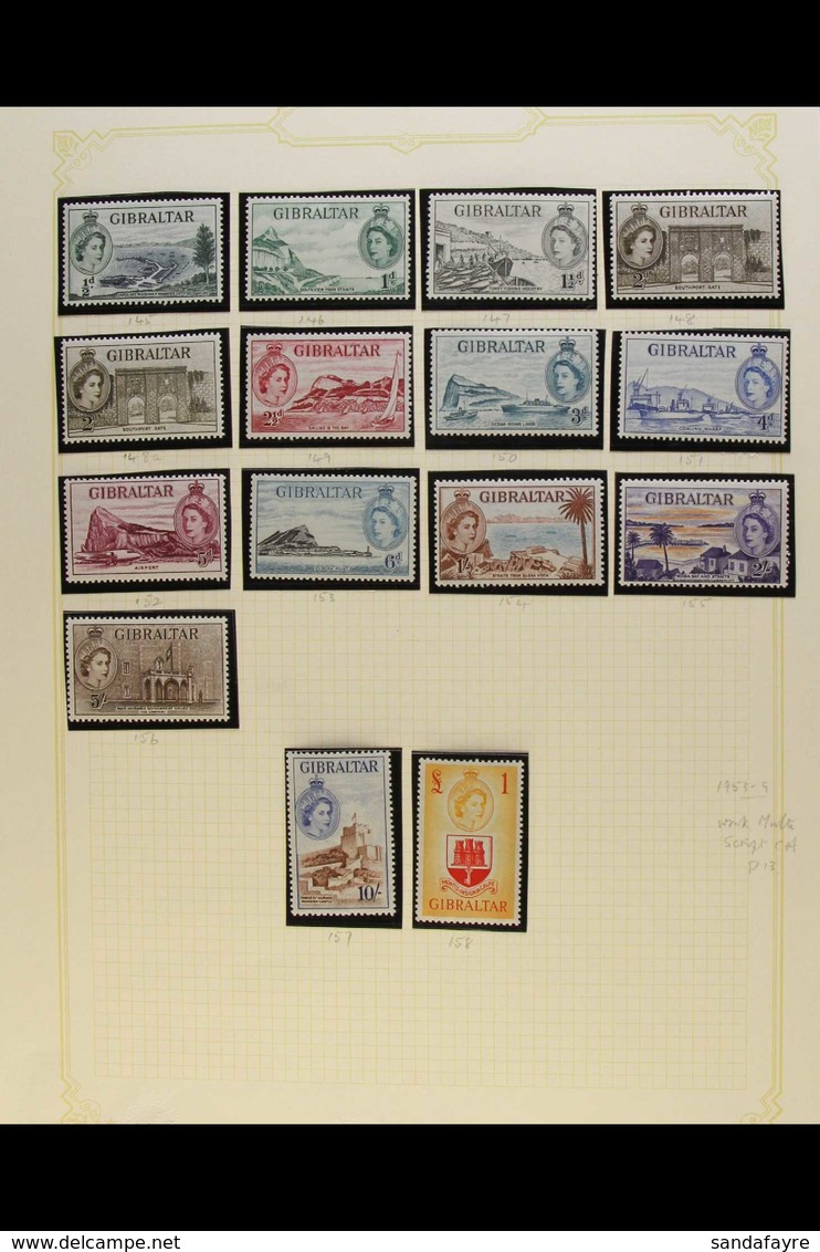 1953-1983 COMPREHENSIVE VERY FINE MINT COLLECTION On Leaves, All Different, Almost COMPLETE For The Period, Inc 1953-59  - Gibraltar