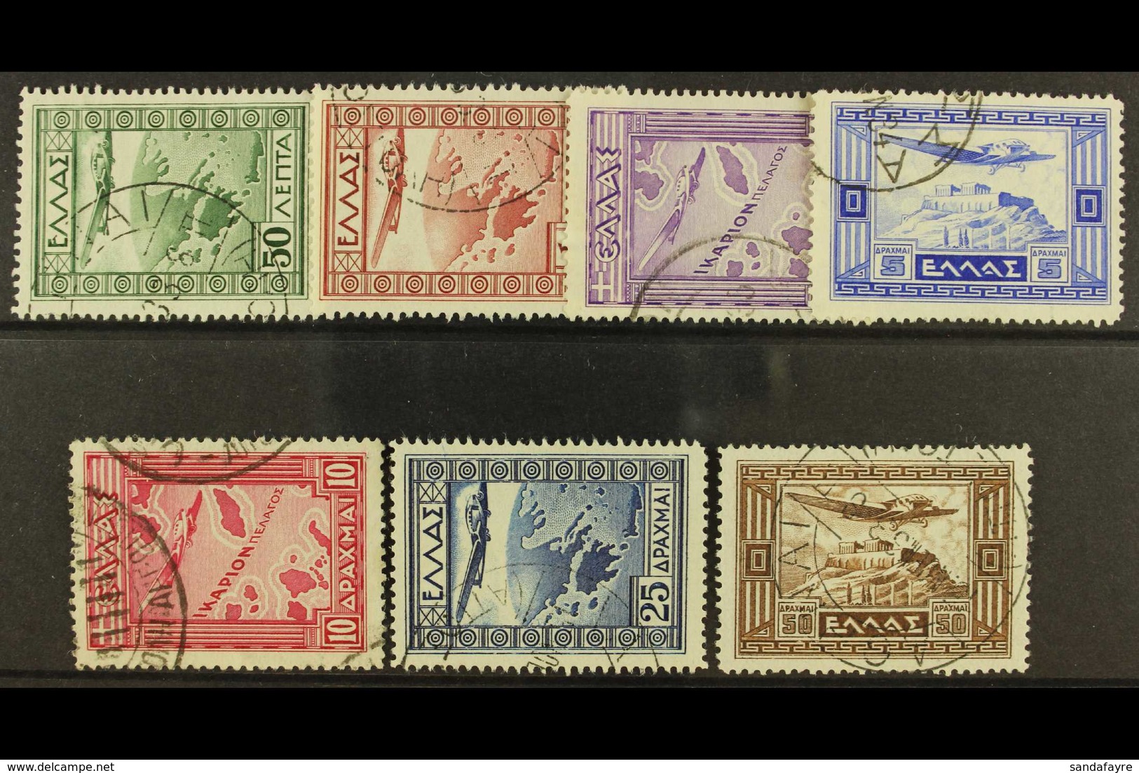 1933 Air Set, SG 468/474, Mi. 362/368, Fine Cds Used. (7) For More Images, Please Visit Http://www.sandafayre.com/itemde - Autres & Non Classés