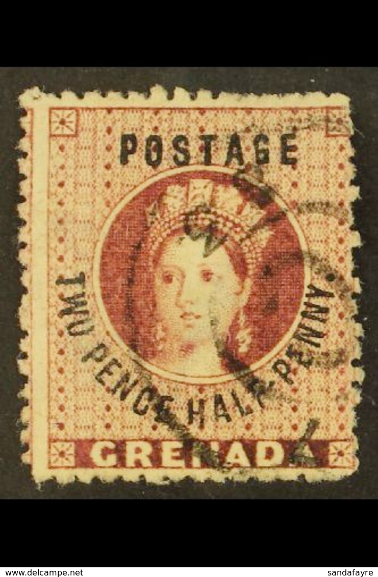 1881 2½d Deep Claret, Wmk Broad-pointed Star, SG 25c, Fine Used.  For More Images, Please Visit Http://www.sandafayre.co - Grenade (...-1974)