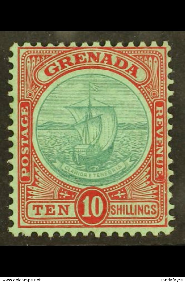 1908 10s Green And Red/green, SG 83, Very Fine Mint. For More Images, Please Visit Http://www.sandafayre.com/itemdetails - Grenade (...-1974)