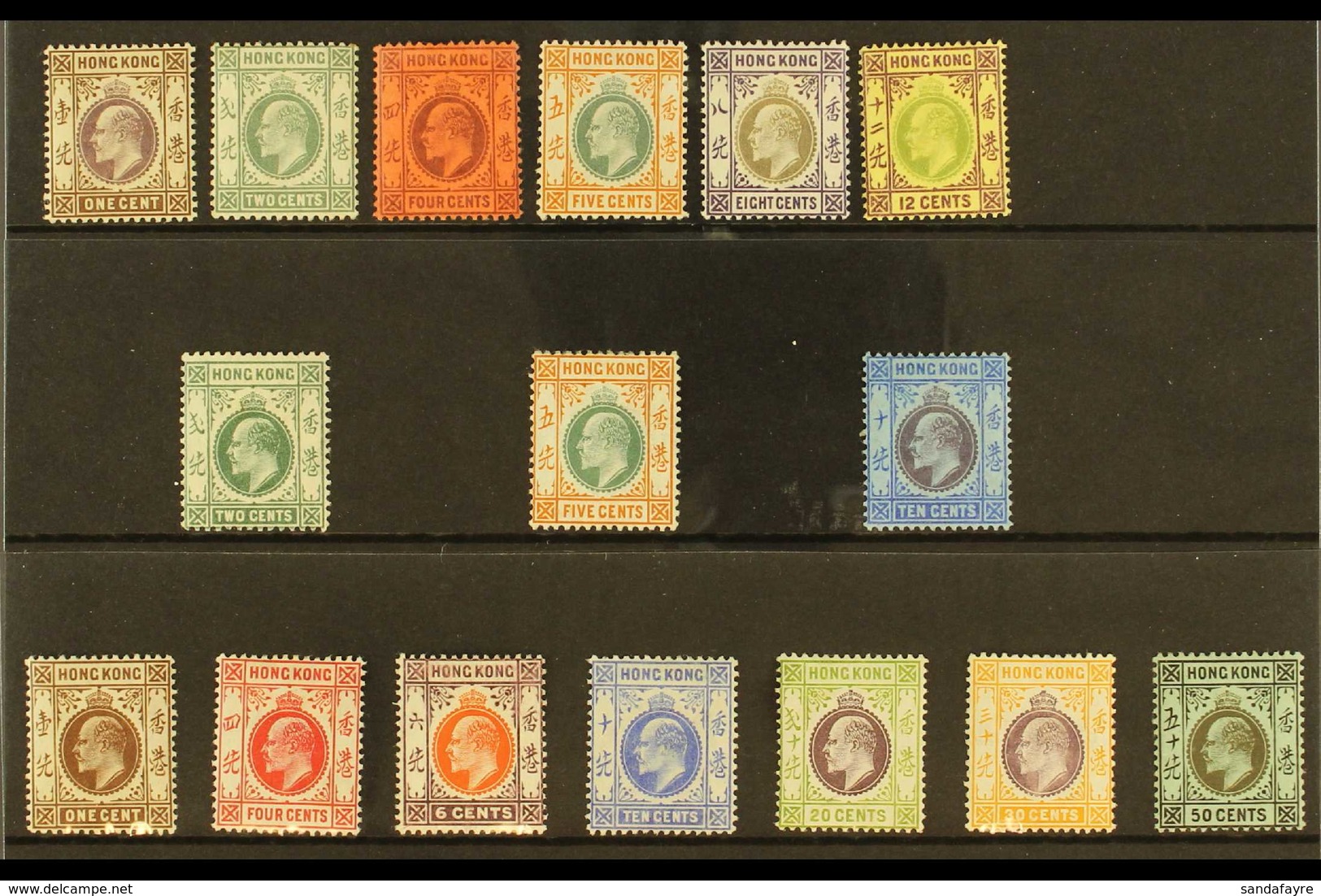 1903-11 ALL DIFFERENT MINT KEVII SELECTION Presented On A Stock Card That Includes 1903 CA Wmk 1c, 2c, 4c, 5c, 8c & 12c, - Andere & Zonder Classificatie