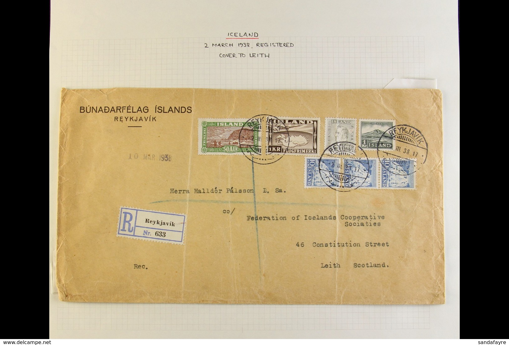 1933-67 COVERS GROUP Includes 1933 Printed "Natural History Museum" Cover To Ireland Bearing 1931 5a Falls, And 20a Fall - Andere & Zonder Classificatie