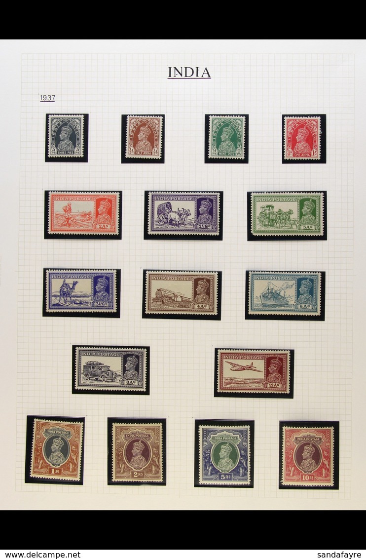 1937-52 KGVI  MINT COLLECTION Presented In Mounts On Pages, Inc 1937-40 Set To 10r, 1940-43 Set, 1946 Victory Set & 1949 - Other & Unclassified