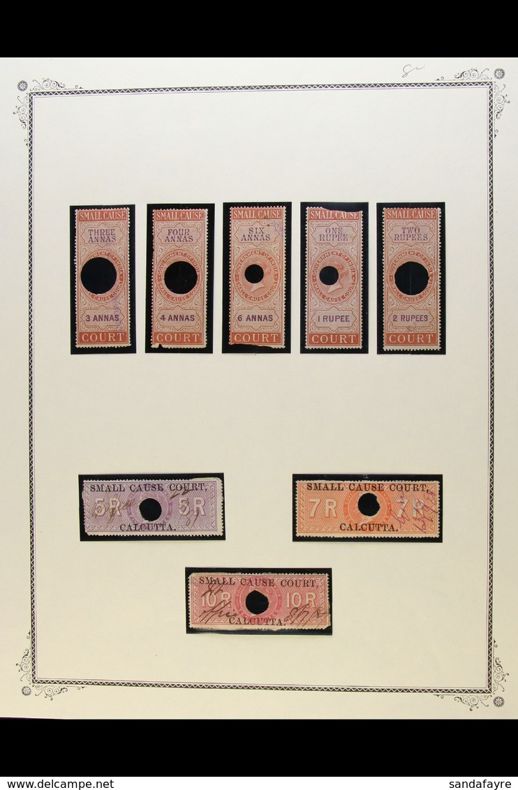 REVENUES - SMALL CAUSE COURT An All Different Used Group On An Album Page With 1868 3a, 4a, 6a, 1r, And 2r Tall Types, B - Other & Unclassified