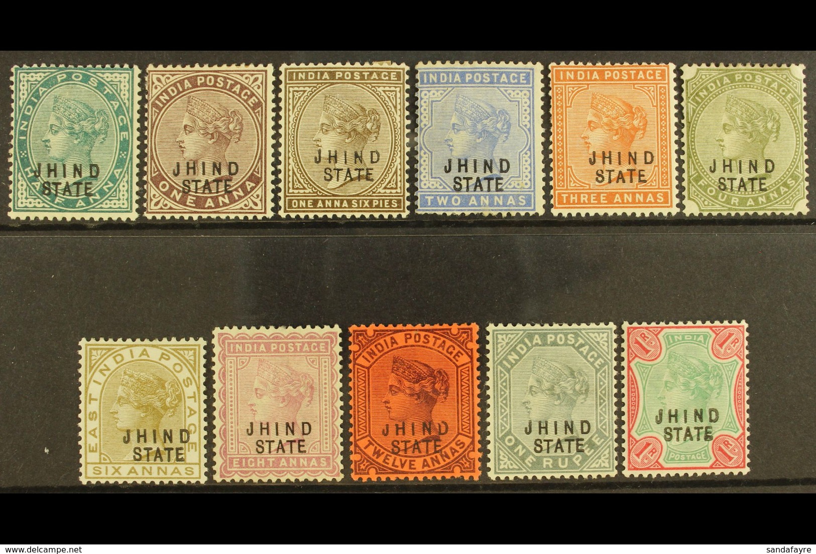 JIND 1886-99 Set To Both 1R, SG 17/32, Fine Mint. (11 Stamps) For More Images, Please Visit Http://www.sandafayre.com/it - Sonstige & Ohne Zuordnung