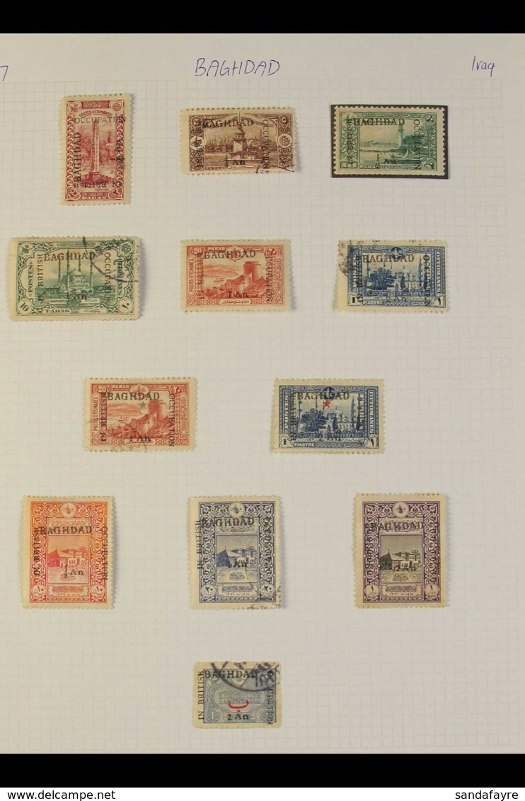1917 ISSUES FOR BAGHDAD BRITISH OCCUPATION 1917 Mint, Unused & Used All Different Collection Of Overprinted Stamps Prese - Iraq