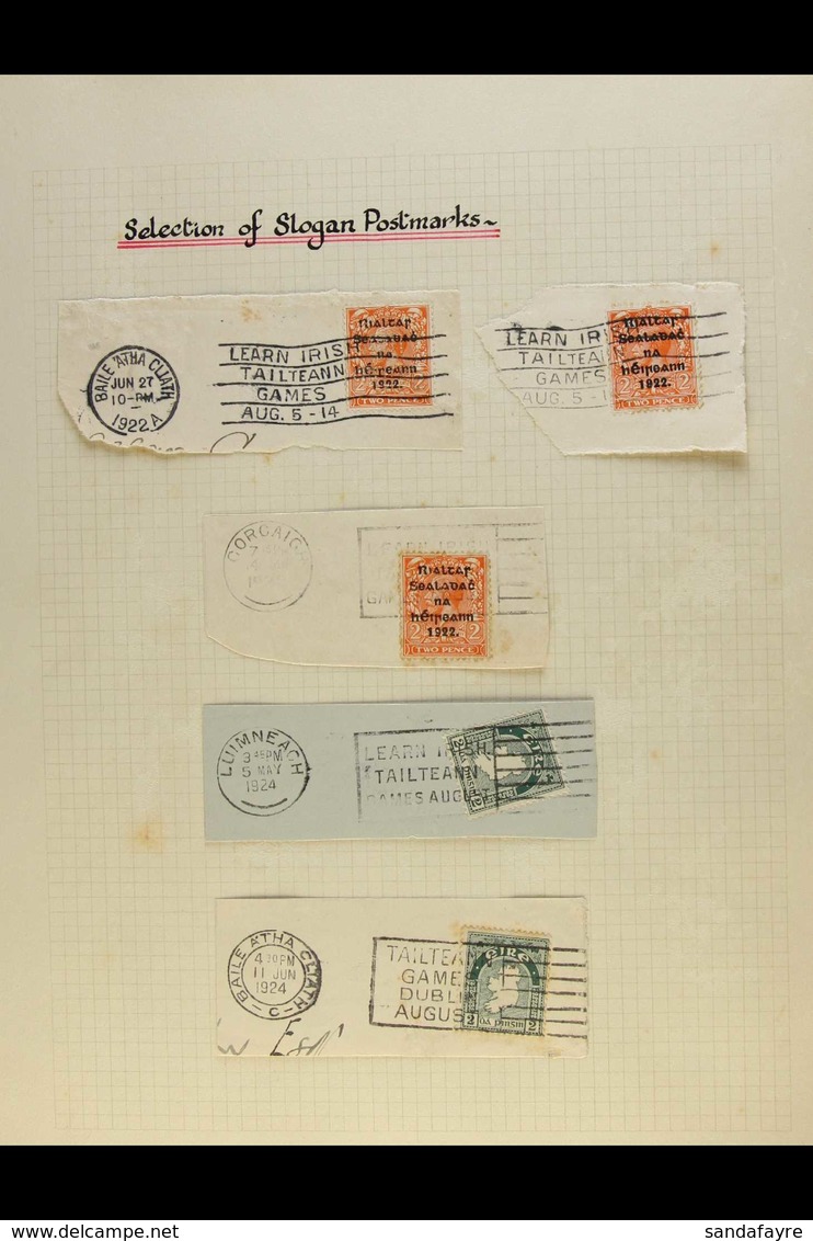 SLOGAN POSTMARKS COLLECTION 1922-57 An Interesting Collection Of Mainly Stamps On Pieces, And A Few Covers, Incl. 1922 O - Andere & Zonder Classificatie