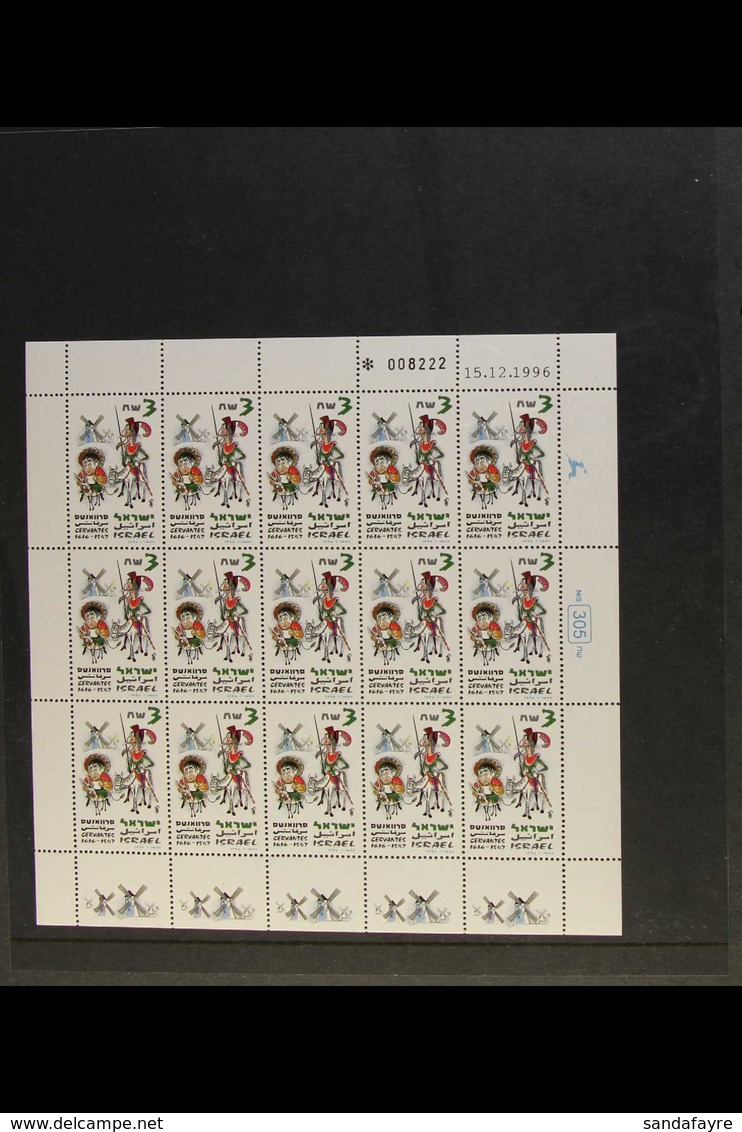 1997 3s Miguel De Cervantes, Bale 1243, Superb Never Hinged Mint Complete SHEETLET Of 15, Five Stamps In The Top Row Wit - Autres & Non Classés