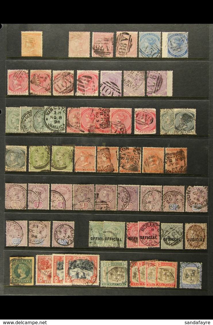 1860-1958 MINT & USED RANGES On Stock Pages, Inc 1850-70 4d Used, 1938-52 Vals To 10s Both Perf Types NHM And Set Used,  - Jamaïque (...-1961)