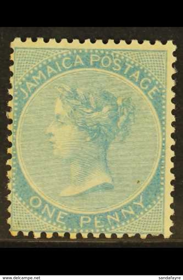 1860-70 1d Pale Greenish Blue, SG 1a, Mint With Large Part Gum, One Shorter Perf At Base. For More Images, Please Visit  - Jamaica (...-1961)
