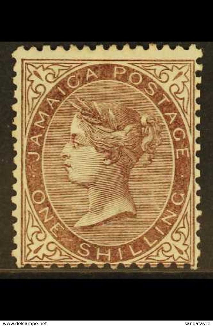 1860-70 1s Purple-brown, SG 6a, Mint With Lovely Strong Colour. For More Images, Please Visit Http://www.sandafayre.com/ - Jamaïque (...-1961)