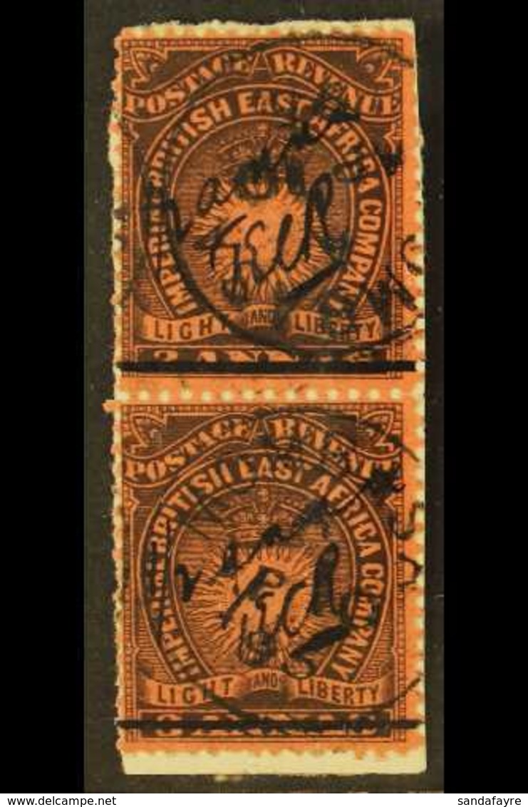 1895 (FEB) ½a On 3a Black On Dull Red Surcharged With Manuscript Initials "T.E.C.R" (TEC Remington), SG 31, Fine Used VE - Vide