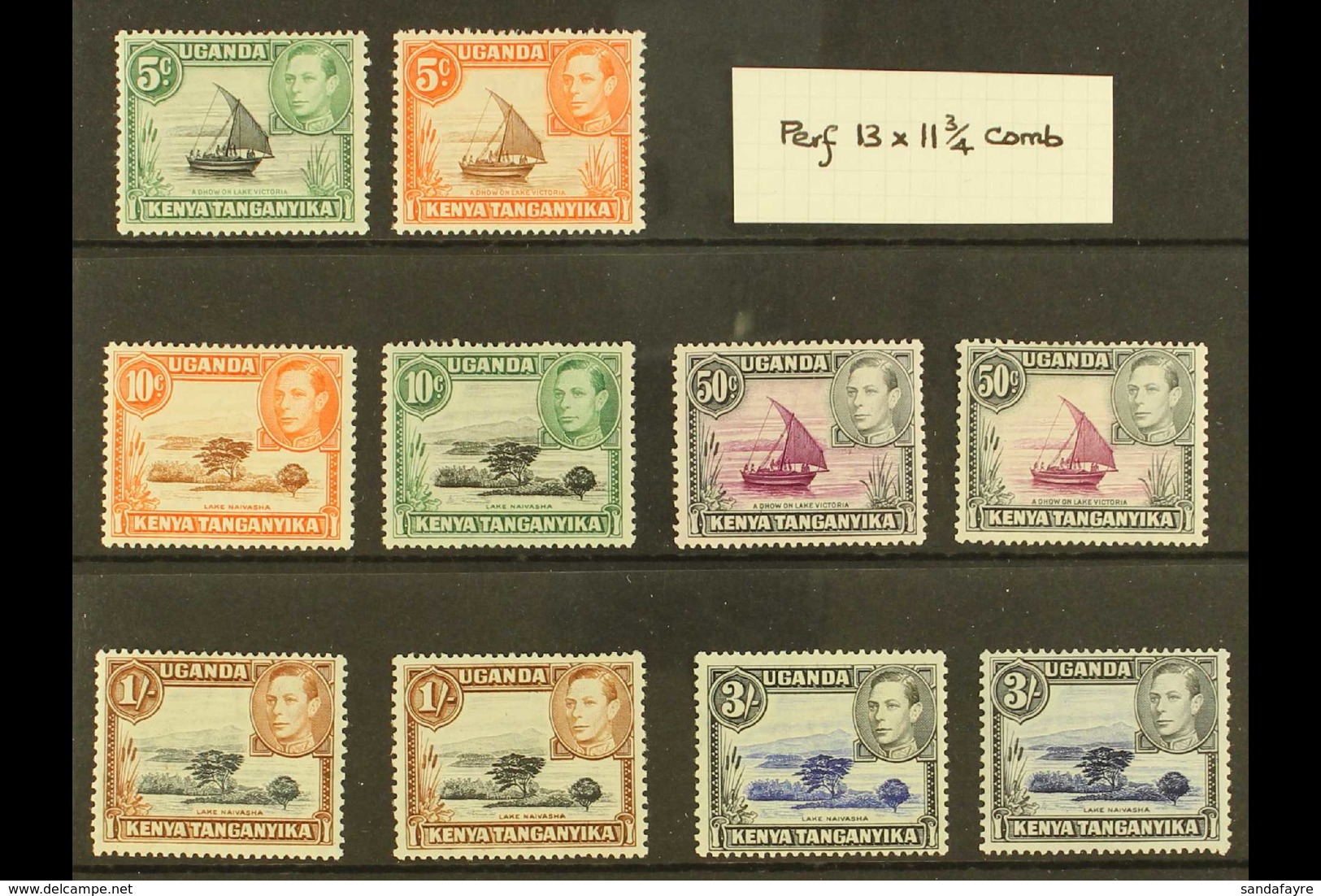 1938-54 PERF 13 X 11¾ FINE MINT An Attractive Group That Includes 5c (both Colours), 10c (both Colours), 50c X2 Differen - Vide