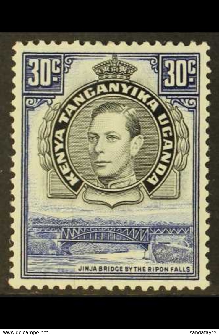 1941 30c Black And Dull Violet-blue, Perf 14, SG 141a, Very Fine Mint, Showing A "Hair Line Through Lower Part Of Design - Vide