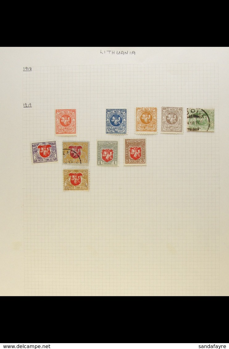 1919-1921 ALL DIFFERENT COLLECTION Presented On Album Pages. Includes A Useful Mint & Used Range With Sets & Perf / Impe - Litouwen