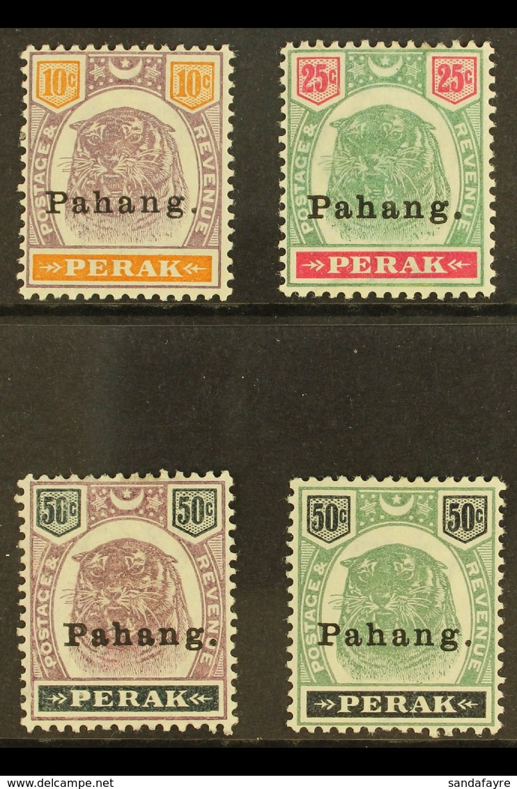 PAHANG 1898 "Tiger" Set To 50c, SG 19/22, Very Fine And Fresh Mint. Trivial Gum Faults On 50c, Brilliant Colours.  (4 St - Autres & Non Classés