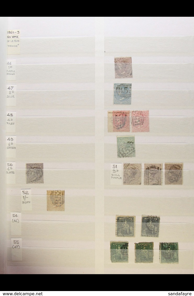 1860-1958 USED RANGES ON STOCK PAGES CAT £5000+ Some Mixed Condition (QV) And Duplication But Many Stamps Fine And Fresh - Mauritius (...-1967)