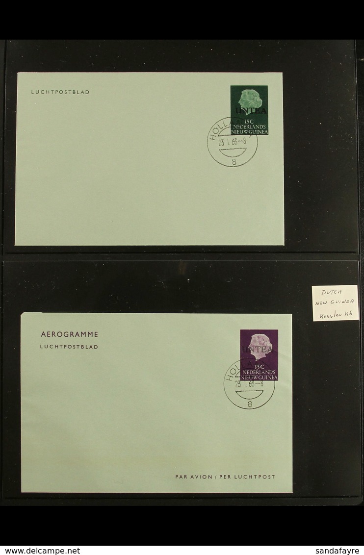 NETHERLAND INDIES - WEST NEW GUINEA 1962 15c Green & 35c Violet Air Letters Opt'd "UNTEA", Kessler K5/6, Very Fine  CTO  - Andere & Zonder Classificatie
