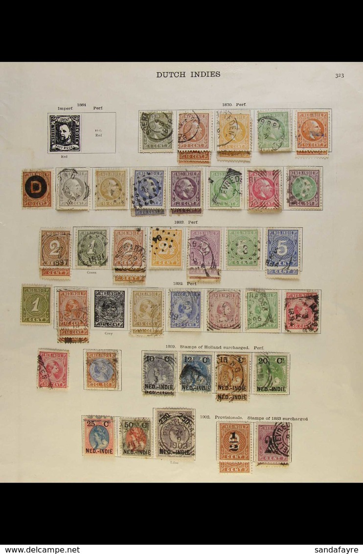 NETHERLANDS INDIES 1870-1935 OLD MOSTLY USED COLLECTION On Pages, Mainly All Different, Inc (all Used) 1870-88 To 2.50g, - Other & Unclassified