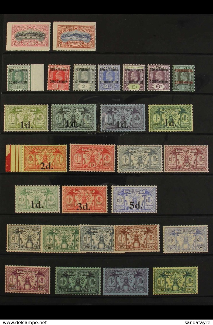 ENGLISH 1910-76 All Different Mint Collection Which Starts With 1897 Port Vila 1d And 2d Inter-island Locals, Continues  - Other & Unclassified