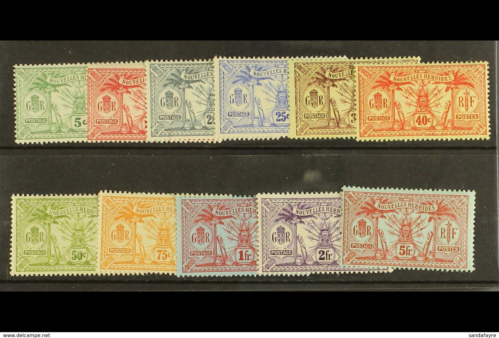 FRENCH 1913 Complete Set Either Wmk "R F" Or No Wmk, SG F22/32, Very Fine Mint (11). For More Images, Please Visit Http: - Other & Unclassified