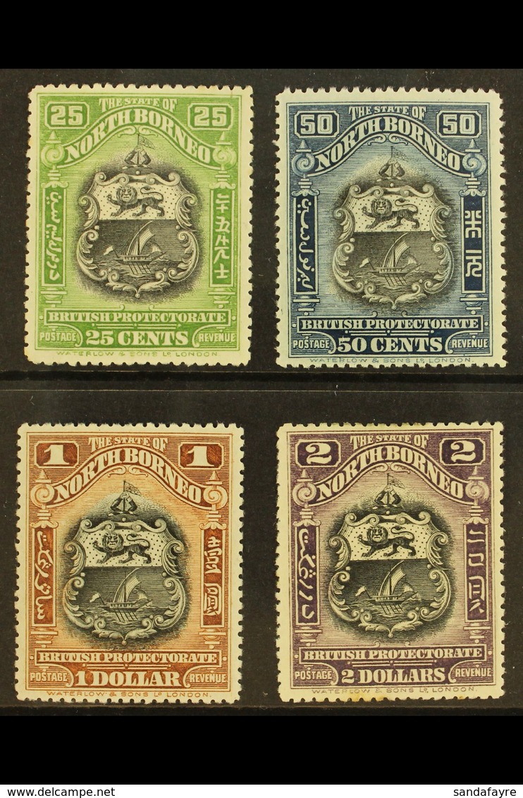1911 Arms 25c To $2, SG 178-181, Fine Mint. (4) For More Images, Please Visit Http://www.sandafayre.com/itemdetails.aspx - Bornéo Du Nord (...-1963)